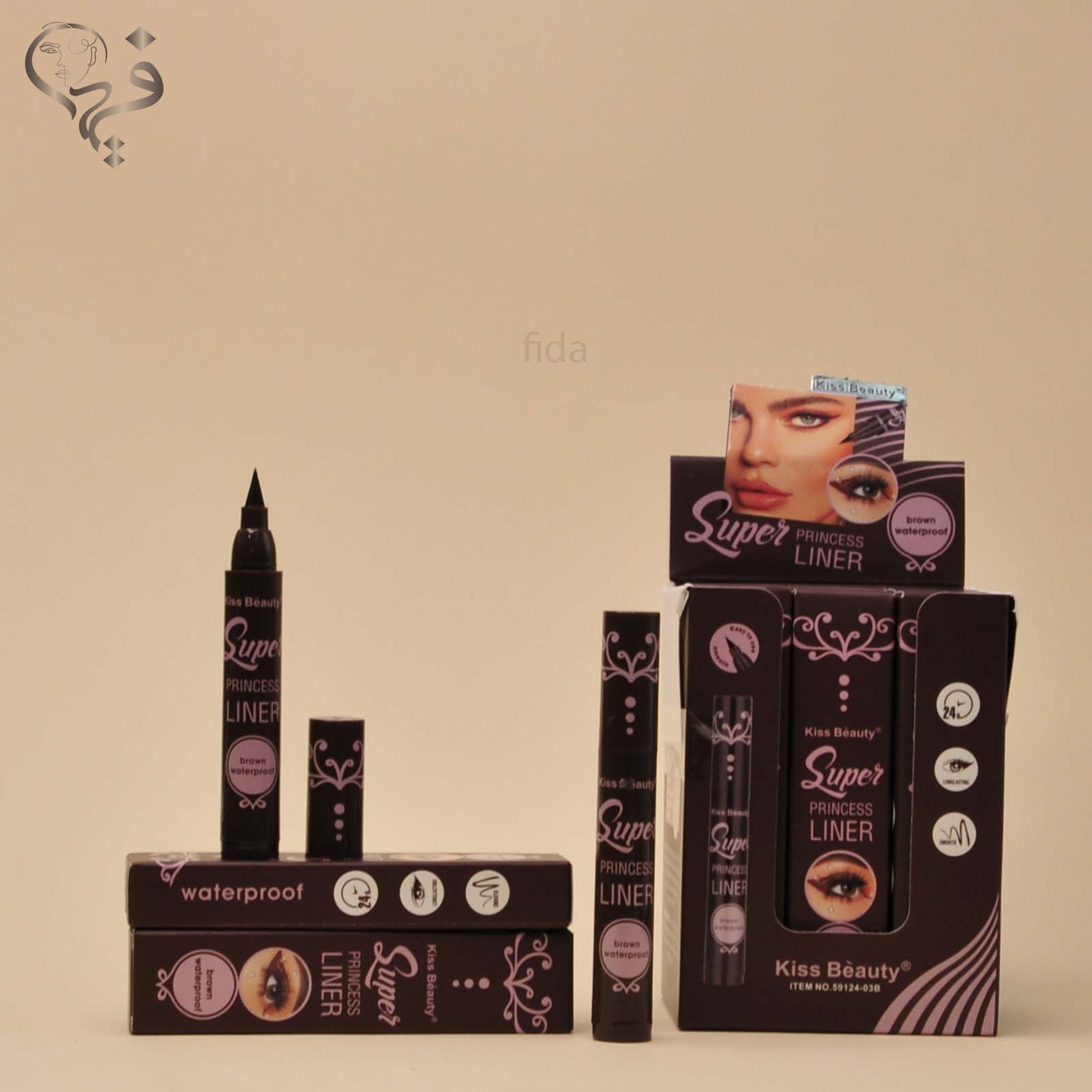 خط چشم ماژیکی قهوه ای کیس بیوتی Kiss beauty