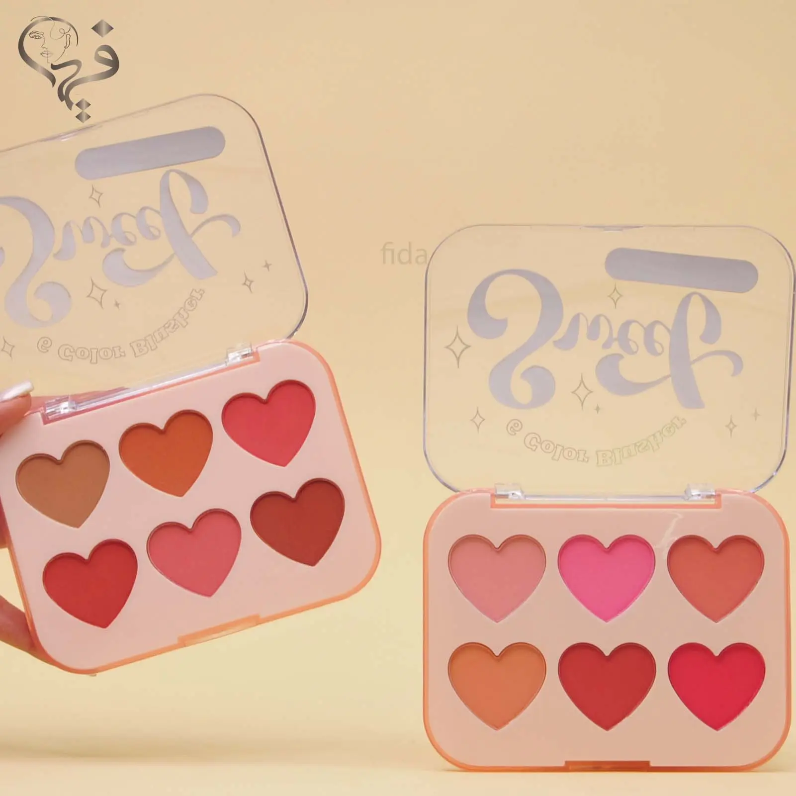 پالت رژگونه قلبی هدی موجی