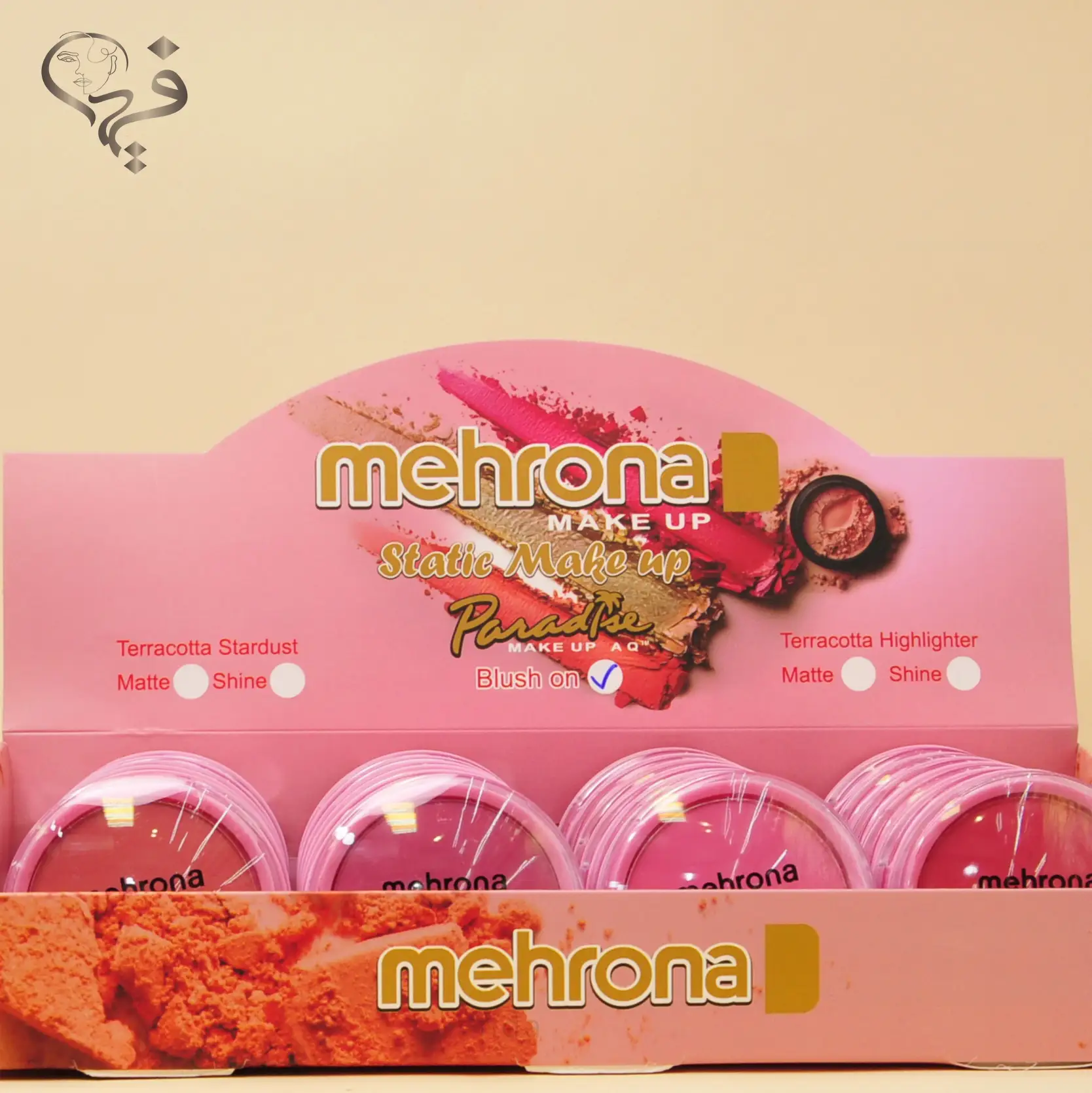 پالت رژگونه مهرونا مات جلد صورتی Mehrona