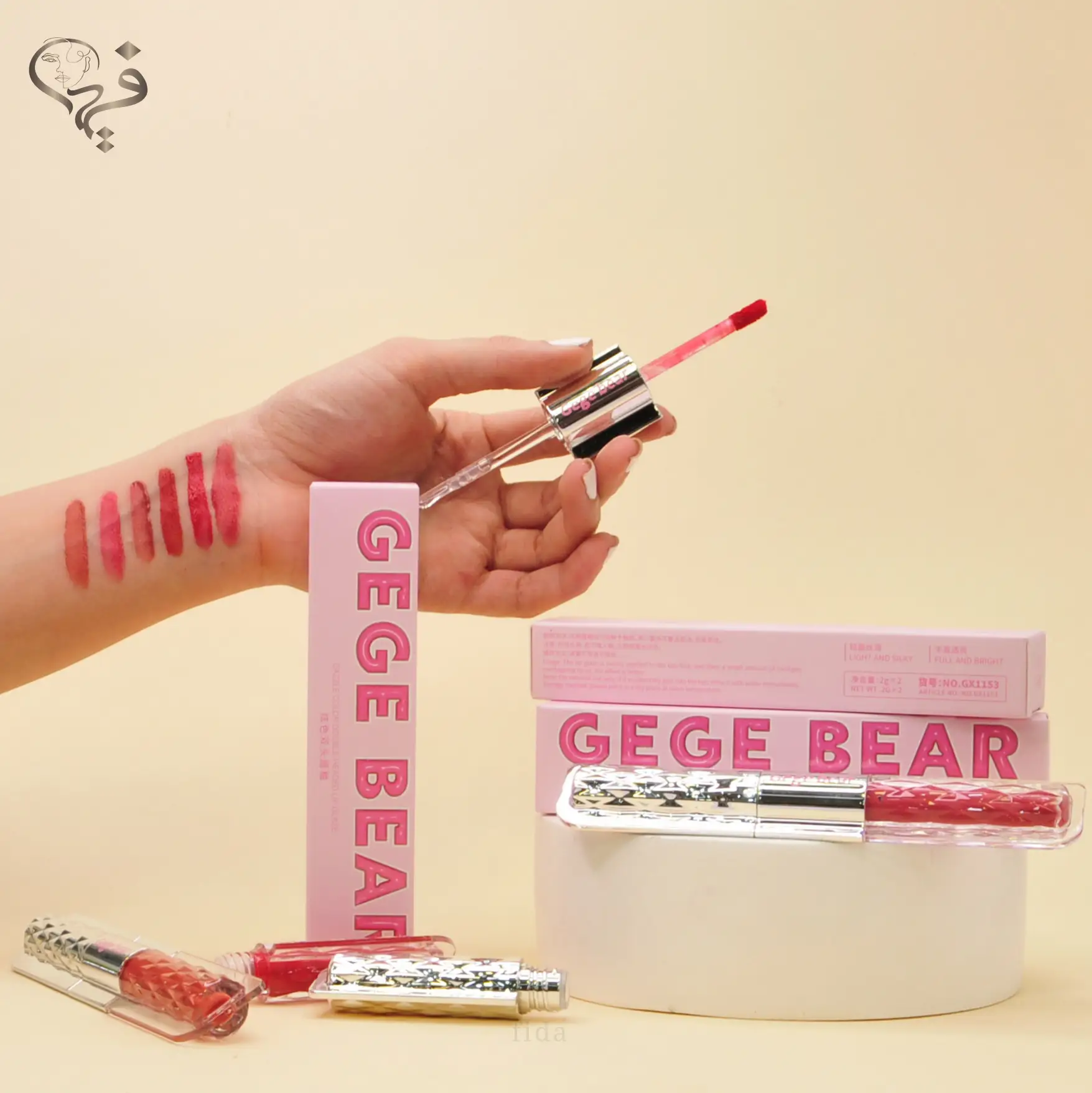 رژلب و برق لب دو طرفه گه گه بر gege bear