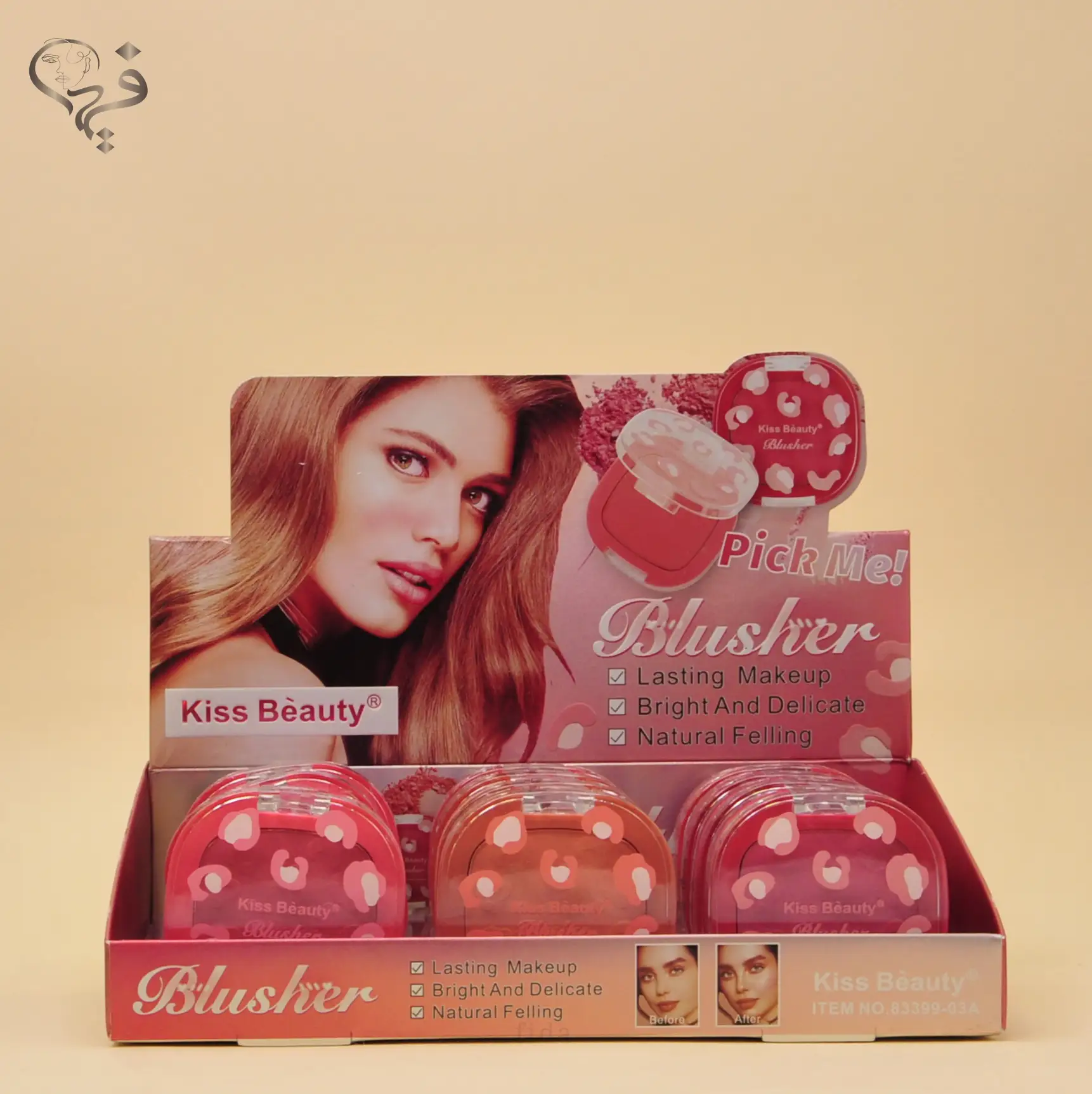 پالت رژگونه کیس بیوتی تک رنگ Kiss beauty