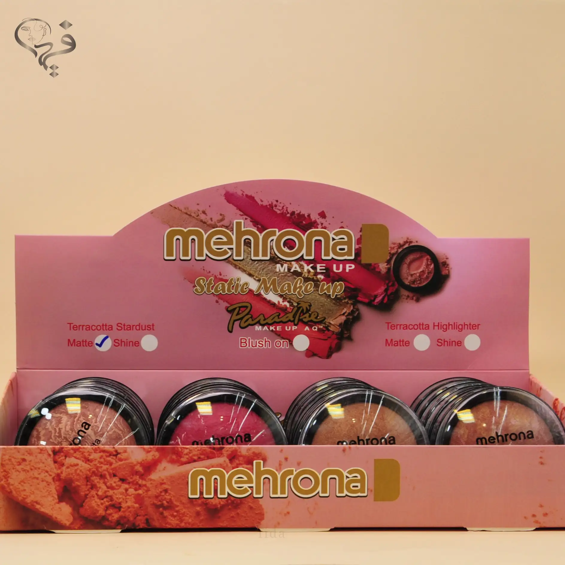 پالت رژگونه مهرونا شاین دار جلد مشکی Mehrona