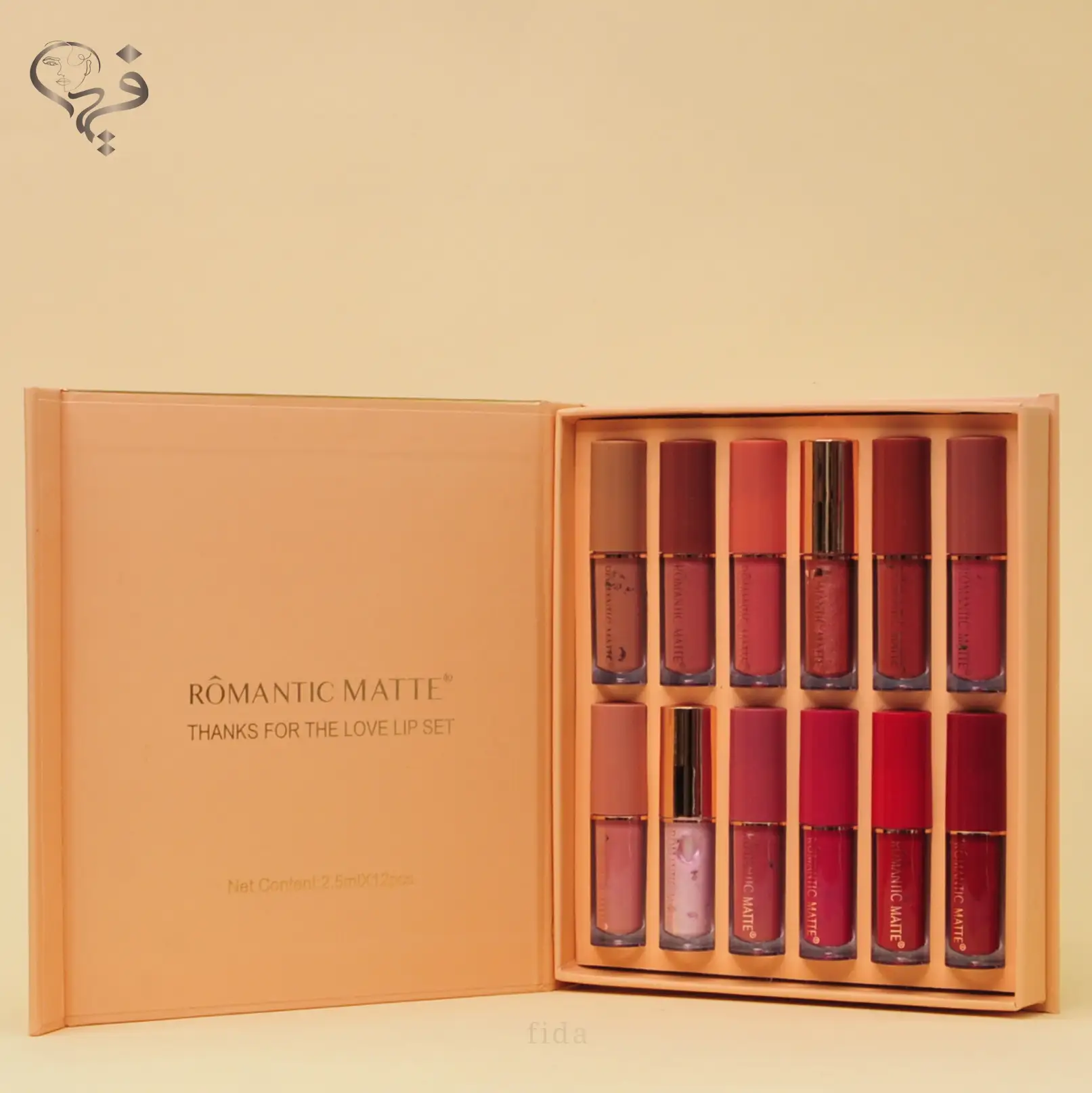 رژلب کتابی طرح هندیان رمانتیک مات romantic matte