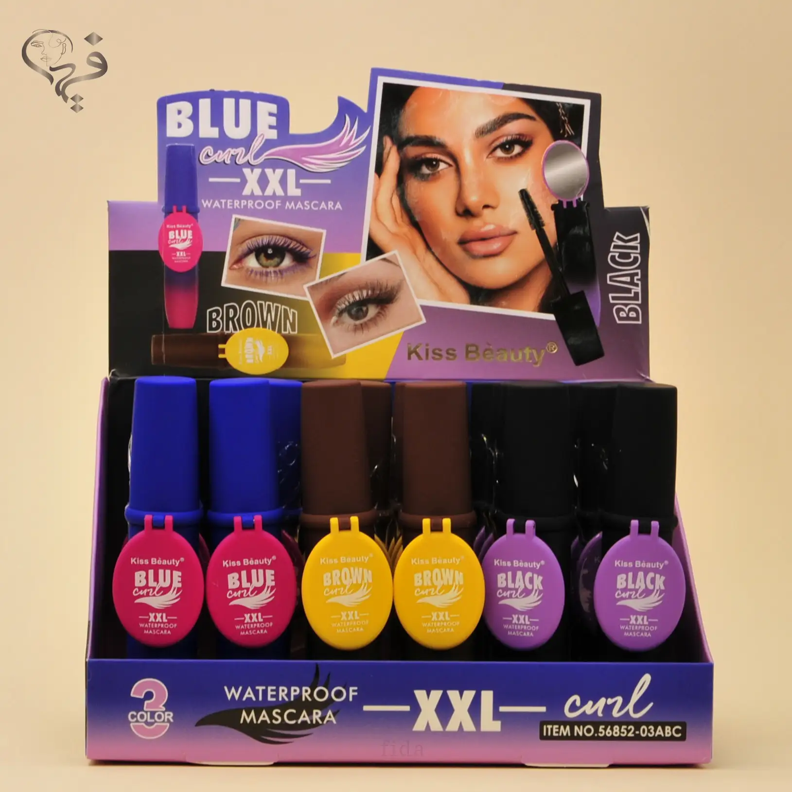 ریمل رنگی کیس بیوتی آینه دار Kiss beauty